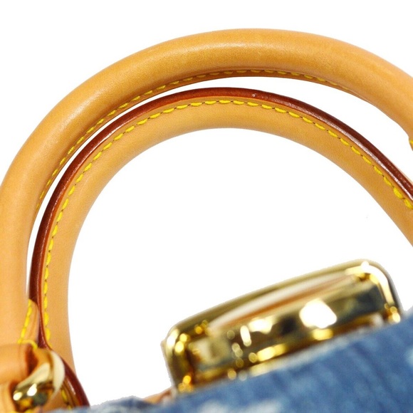 Louis Vuitton Pleaty Denim Monogram Blue Tote Gently Used Condition Circa 2006 - Picture 6 of 13